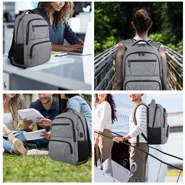 耐水ラップトップ バックパック ビジネス 旅行 スリム 耐久性 防盗 ラップトップ バックパック USBC ハージング