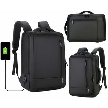 ビジネス 盗難防止 スリム 耐久型 ラップトップ バックパック 15.6 インチ USB充電ポート 防水