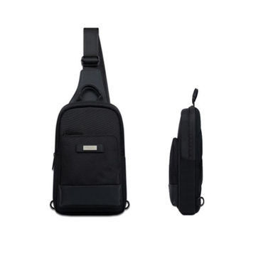 10' Unisex スリングバッグ デイパック メッセンジャー 黒灰色